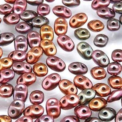 DU0500030-01620 Crystal Orange Rainbow SuperDuo Two Hole Czech Seed Beads Tube - Goody Beads