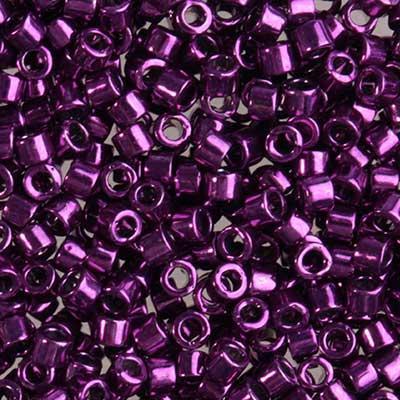 DB463 11/0 Galvanized Dark Fuchsia Delica Seed Beads Tube - Goody Beads