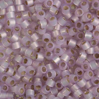 DB629 11/0 SIlver Lined Lavender Alabaster Delica Seed Beads Tube - Goody Beads