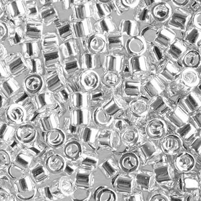 DB551 11/0 Silver Plate Delica Seed Beads Tube