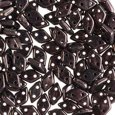 4x6mm Dark Bronze 2-Hole Diamond CzechMates Glass Beads - Goody Beads