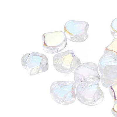 GNK8700030-28701 Crystal AB Ginko Duo Two Hole Czech Seed Beads Tube - Goody Beads