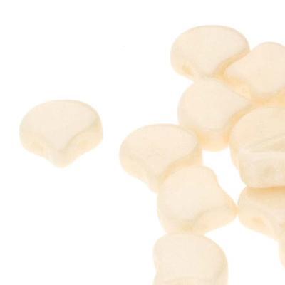 GNK8703000-14413 Chalk Beige Luster Ginko Duo Two Hole Czech Seed Beads Tube - Goody Beads