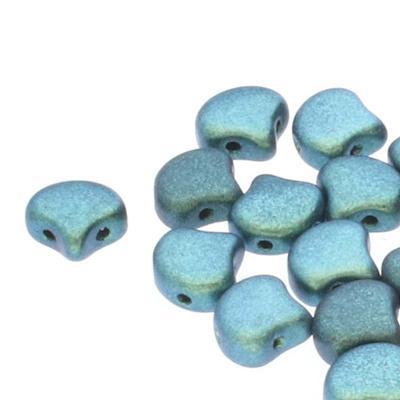 GNK8723980-94104 Polychrome Mint Chocolate Ginko Duo Two Hole Czech Seed Beads Tube - Goody Beads