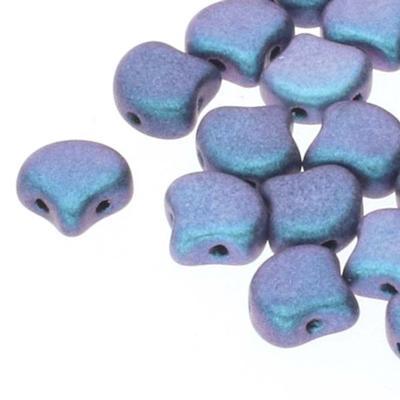 GNK8723980-94105 Polychrome Blueberry Ginko Duo Two Hole Czech Seed Beads Tube - Goody Beads