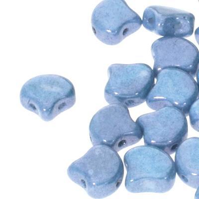 GNK8703000-14464 Chalk Blue Luster Ginko Duo Two Hole Czech Seed Beads Tube