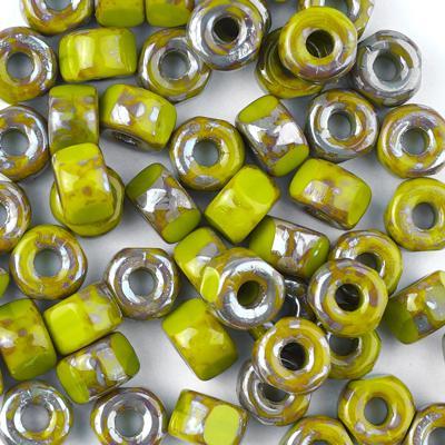 MTB02C-53410-43500 Opaque Green Rembrandt 3 Cut 2/0 Matubo Czech Glass Seed Beads