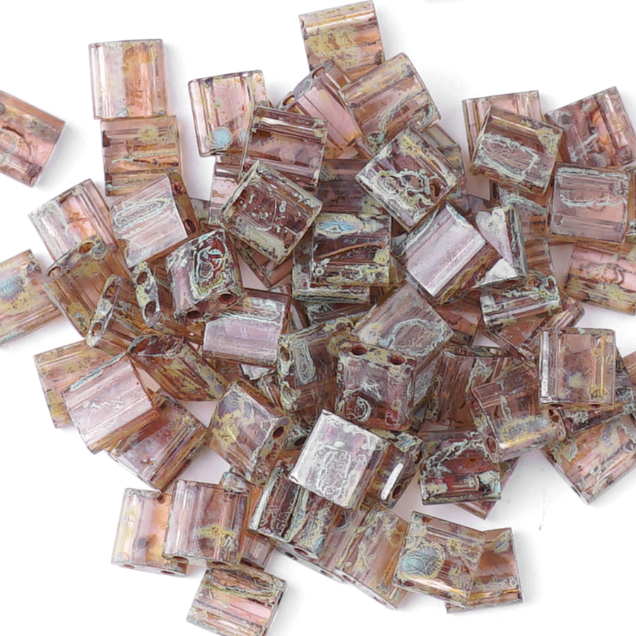 TL4505-TB Picasso Transparent Light Smoke Topaz Miyuki Tila Beads Tube - Goody Beads