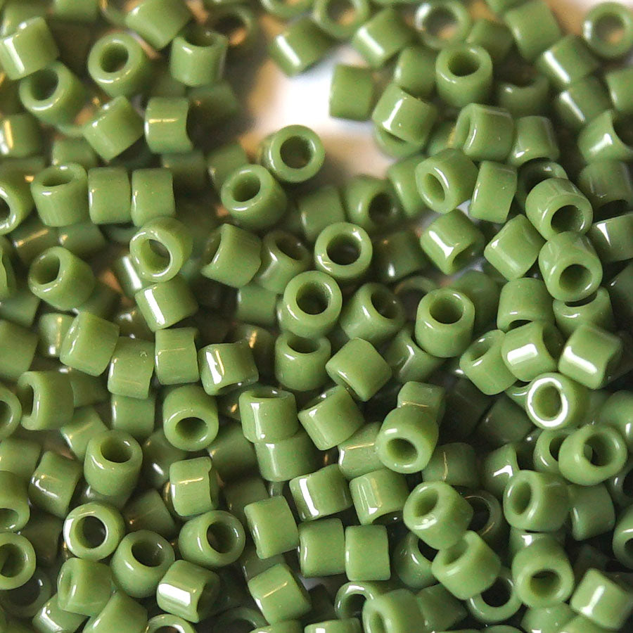 DB1135 Opaque Avocado 11/0 Delica Seed Beads Tube - Goody Beads