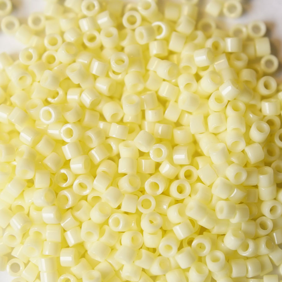 DB1491 Opaque Pale Yellow 11/0 Delica Seed Beads Tube - Goody Beads