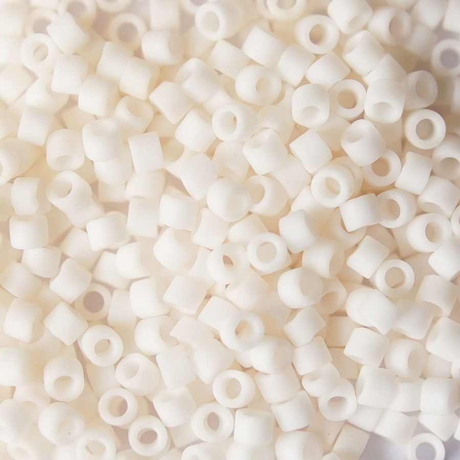 DB1510 Opaque Bisque White 11/0 Delica Seed Beads Tube - Goody Beads