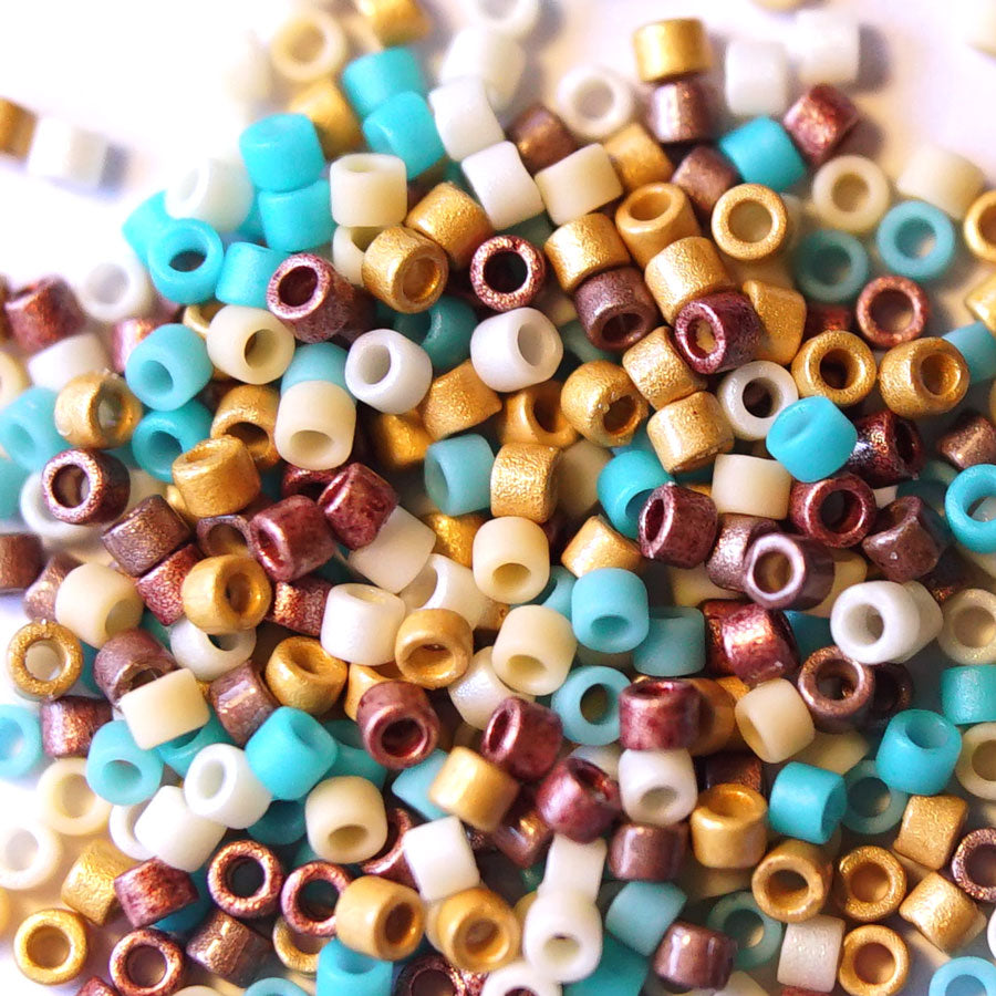 DB-MIX9046 Cleopatra Mix 11/0 Delica Seed Beads Tube - Goody Beads