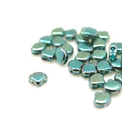 Aquamarine Full Celsian Matubo Ginkgo Two Hole Czech Seed Beads Tube - Goody Beads