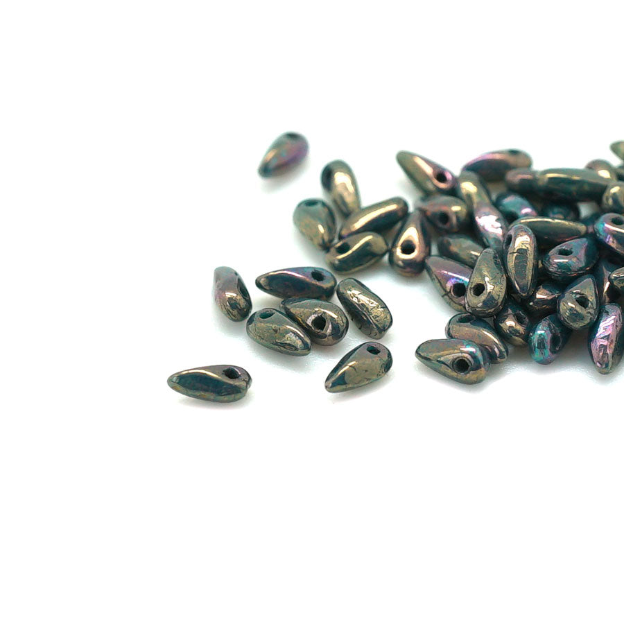 Oxidized Bronze Mini Dagger Czech Beads Tube - Goody Beads