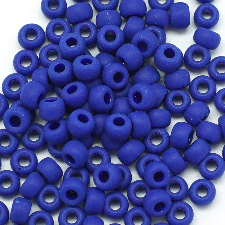 6-9414F Matte Opaque Cobalt 6/0 Seed Beads Tube - Goody Beads