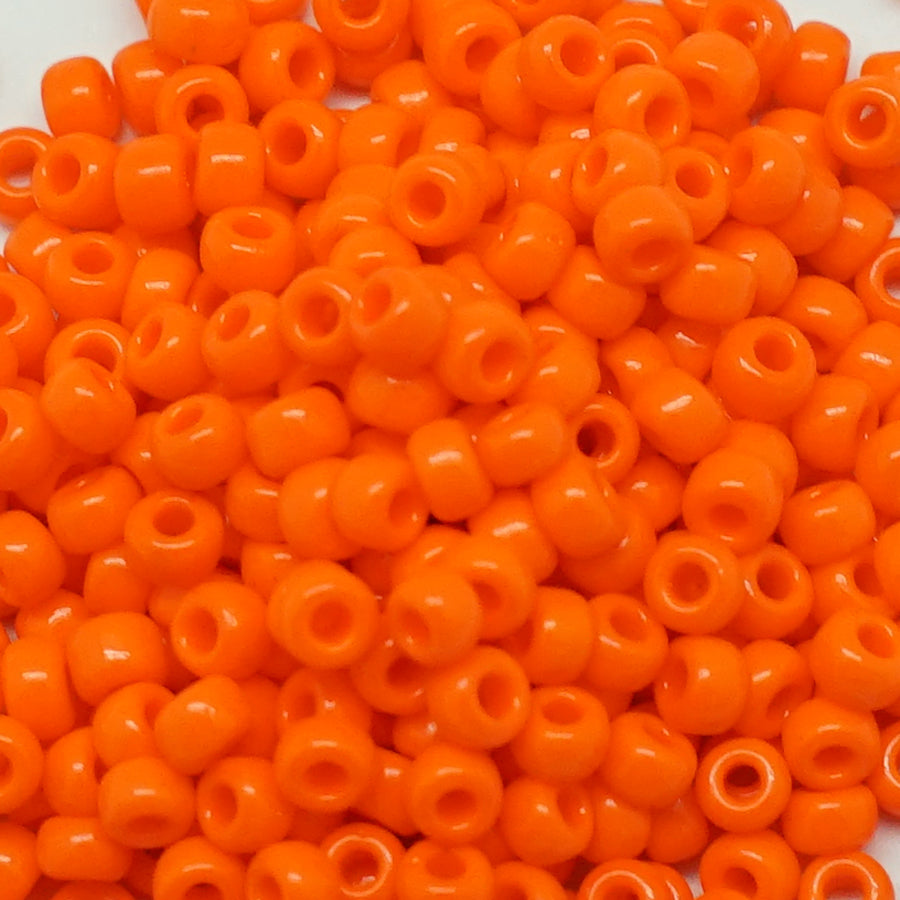 8-9406 Opaque Orange 8/0 Seed Beads Tube - Goody Beads