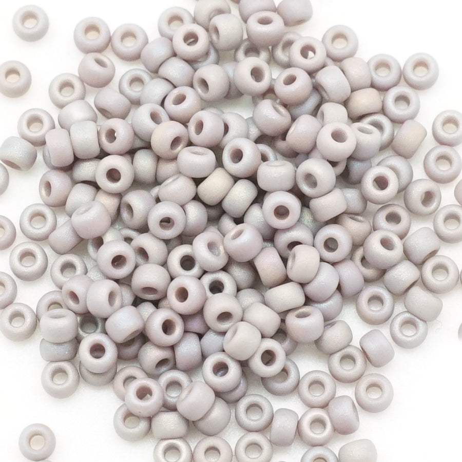 8-9410FR Matte Opaque Mauve AB 8/0 Seed Beads Tube - Goody Beads