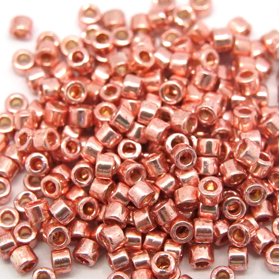 DB2503 Duracoat Galvanized Bright Copper 11/0 Delica Seed Beads Tube - Goody Beads