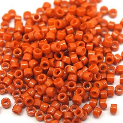 DB2352 Duracoat Opaque Orange Rust 11/0 Delica Seed Beads Tube - Goody Beads