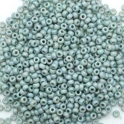 11-94705 Frost Opaque Glaze Rainbow Cadet Gray 11/0 Round Seed Beads Tube