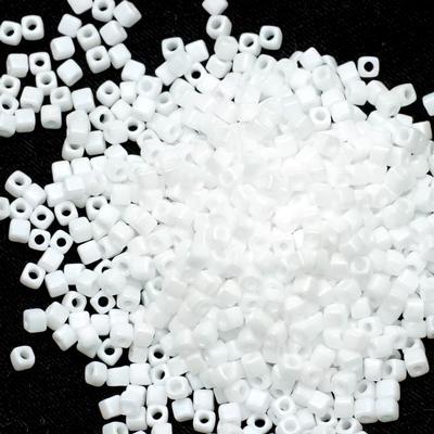 SB18-402FR White AB 1.8mm Miyuki Cube Seed Beads Tube - Goody Beads