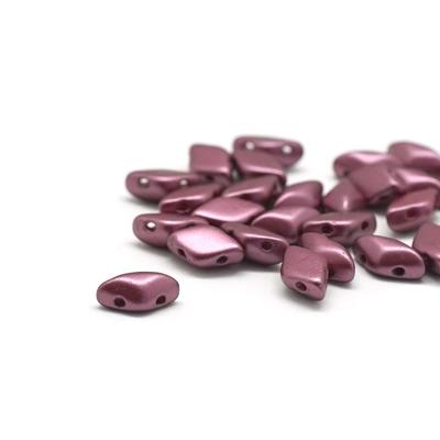 8x5mm Pearl Coat Plum GemDuo 2-Hole Czech Beads Tube - Goody Beads