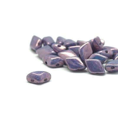 8x5mm Luster Opaque Amethyst GemDuo 2-Hole Czech Beads Tube - Goody Beads