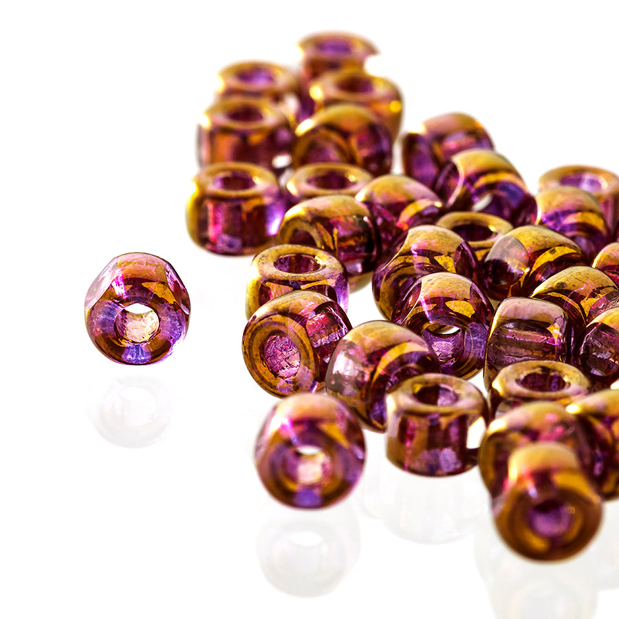 Matubo 3 Cut 6/0 Czech Glass Seed Beads in Transparent Bronze 393-06-BZ0003 - 1 Tube - Goody Beads