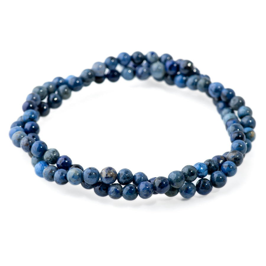 Sunset Dumortierite 4mm Round A Grade - 15-16 Inch