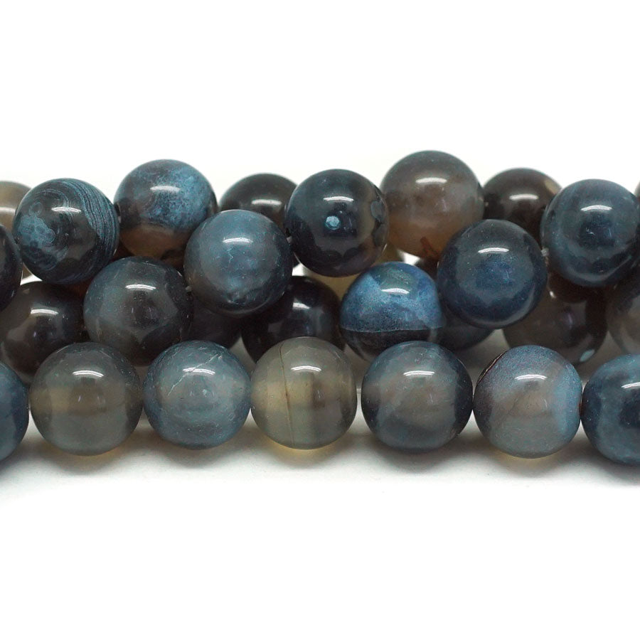 Sardonyx Blue 12mm Round - 15-16 Inch - Goody Beads