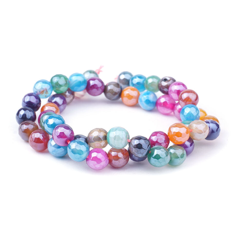 Sardonyx 8mm Multi Plated Round Faceted - Limited Editions - Goody Beads