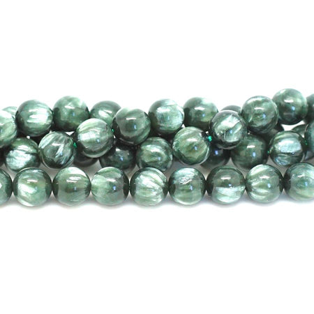 Seraphinite A 8mm Round - 15-16 Inch