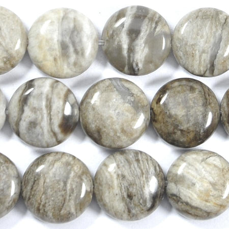 Siler Leaf Jasper 12mm Coin