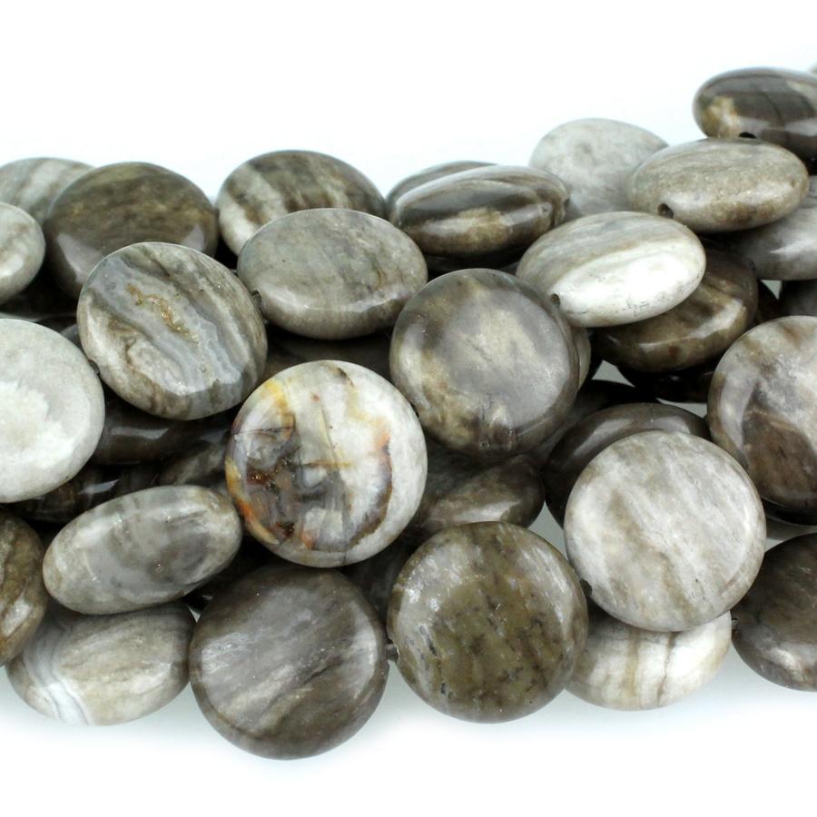 Siler Leaf Jasper 14mm Coin