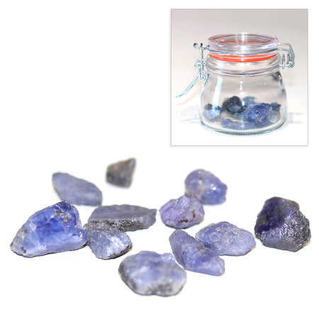 Tanzanite Mixed Size Rough Stones - Limited Editions Gem Jars - Goody Beads