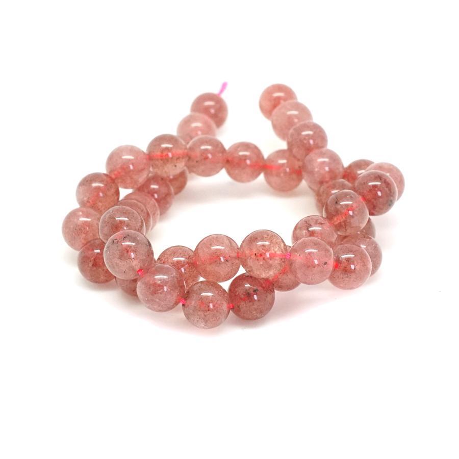 Strawberry Quartz 10mm Round - 15-16 Inch