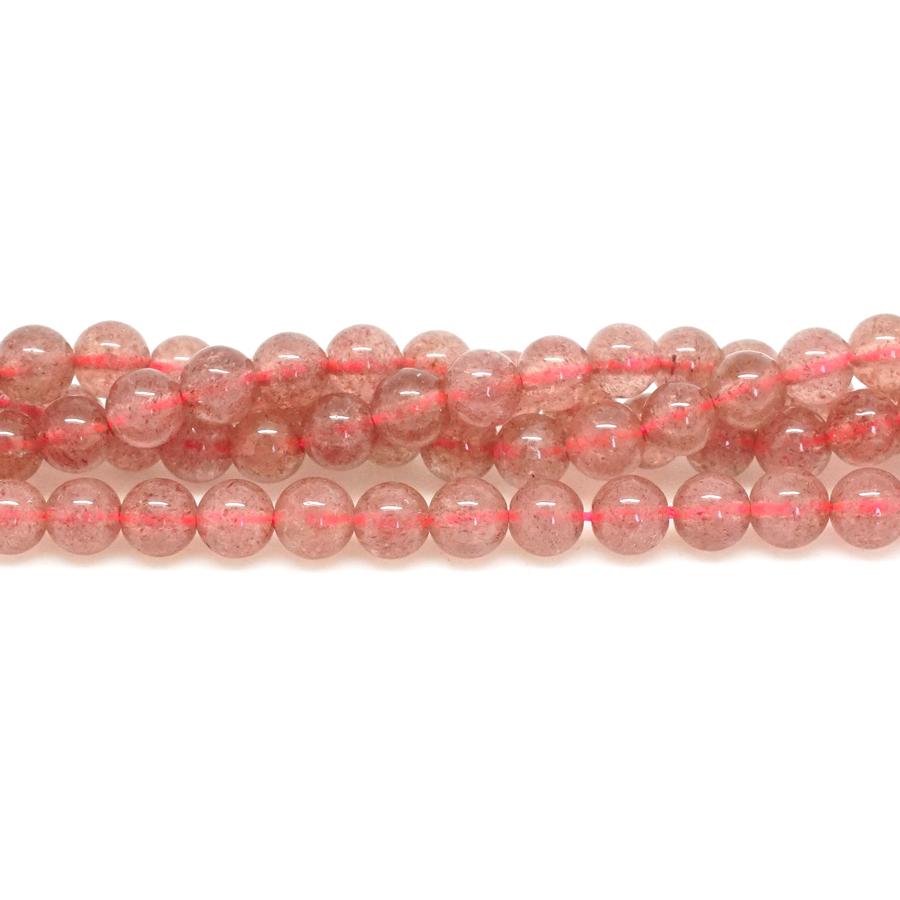 Strawberry Quartz 6mm Round - 15-16 Inch