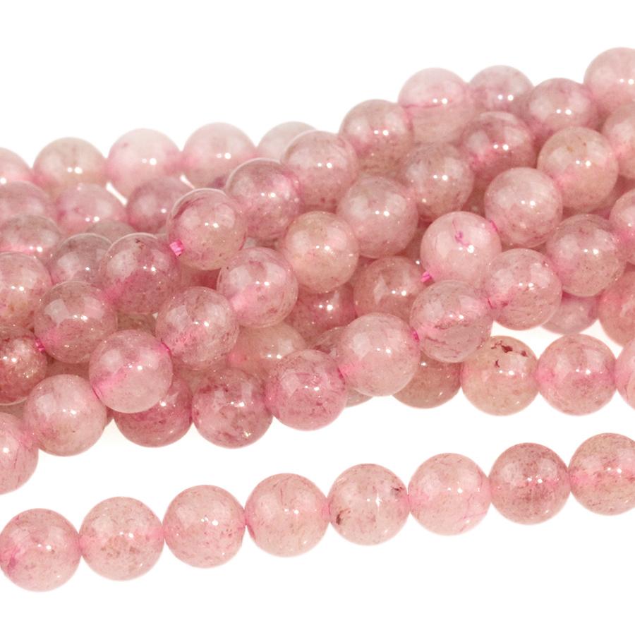 Strawberry Quartz (Natural) 6mm Round 15-16 Inch