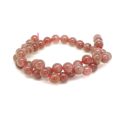 Strawberry Quartz 8mm Round - 15-16 Inch