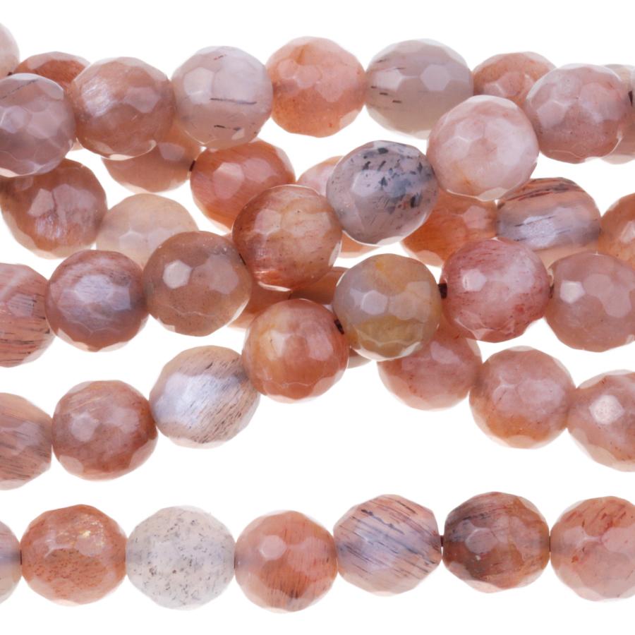 Sunstone (mixed) 6mm Faceted Round 15-16 Inch