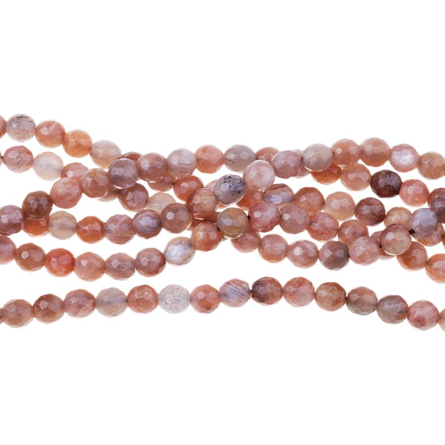 Sunstone (mixed) 6mm Faceted Round 15-16 Inch