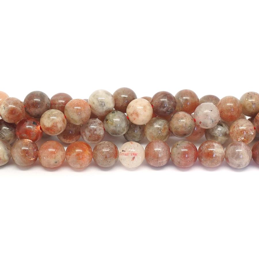 Sunstone Flower 8mm Round - 15-16 Inch