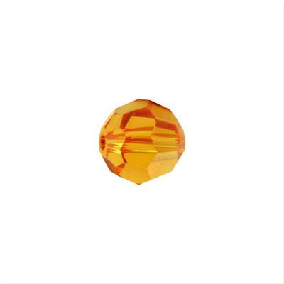 PRESTIGE 6mm Round Crystal Beads Topaz Style #5000 - Goody Beads