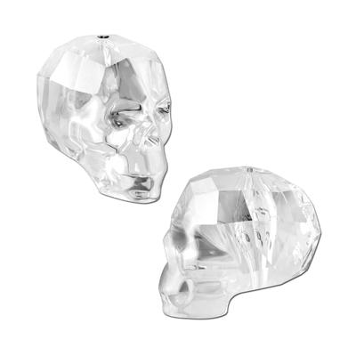 PRESTIGE 14mm Crystal Clear Skull Bead Style #5750