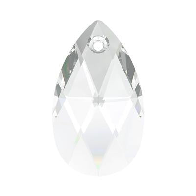 PRESTIGE Crystal 22mm Crystal Clear Pear Shaped Pendant - Style 6106 - Goody Beads