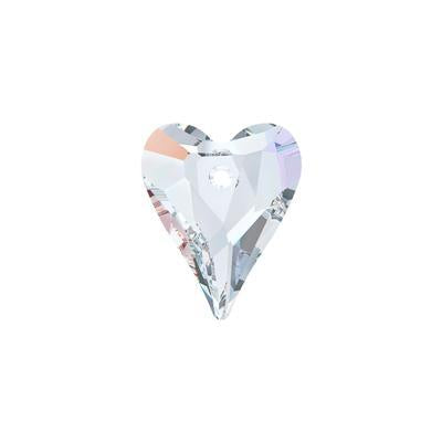 12mm PRESTIGE Crystal Clear AB Wild Heart Pendant Style #6240 - Goody Beads