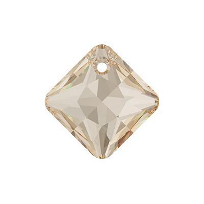 PRESTIGE 16mm Crystal Golden Shadow Princess Cut Crystal Pendant - Style 6431 - Goody Beads