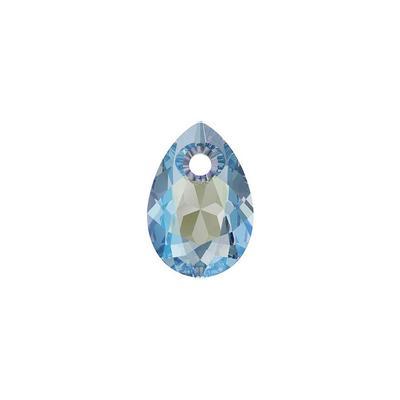 PRESTIGE crystal 9mm Aquamarine Shimmer Pear Cut Pendant - Style 6433 - Goody Beads