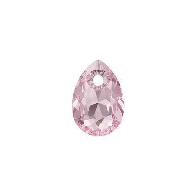 PRESTIGE crystal 9mm Light Rose Pear Cut Pendant - Style 6433 - Goody Beads