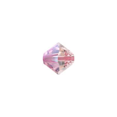 PRESTIGE crystal 5mm Light Rose Shimmer Bicone Beads - Style 5328 - Goody Beads